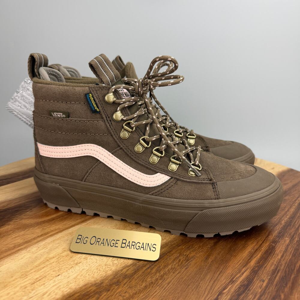 Vans Sk8-Hi MTE-2 D-Ring Brown Pink Boots Men's 6 / Women's 7.5 NWT